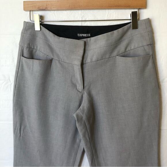 Express Editor Wide Leg Trousers Women’s 30 Gray Career Office Pants Comfort - Picture 2 of 12